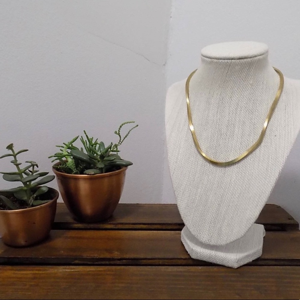 Minimalist, Vintage, Gold Box Necklace